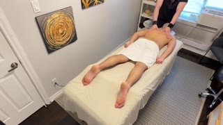 French Client's Ecstasy on Table During Stretch Led to Bareback Anal of Masseur's Tight — Blowjob